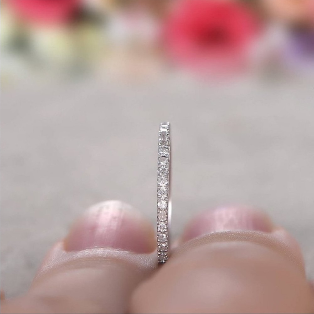 New Eternity Lovely 925 Silver Diamond Bridal 💍 - Picture 2 of 3